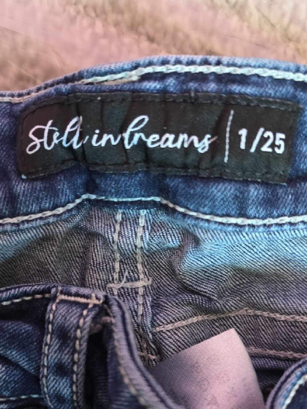 Straight Leg Women's Jeans in Dark Blue - Picture 2 of 5